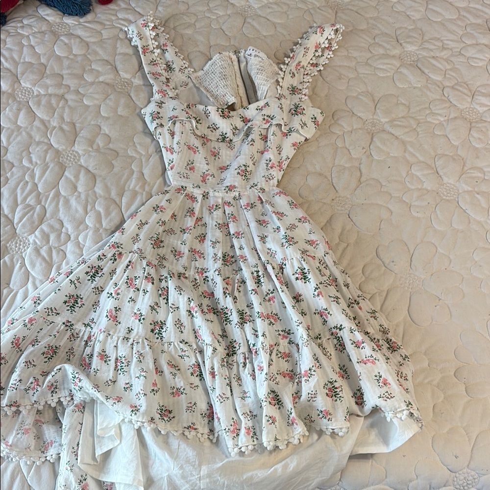 Mable floral open back dress